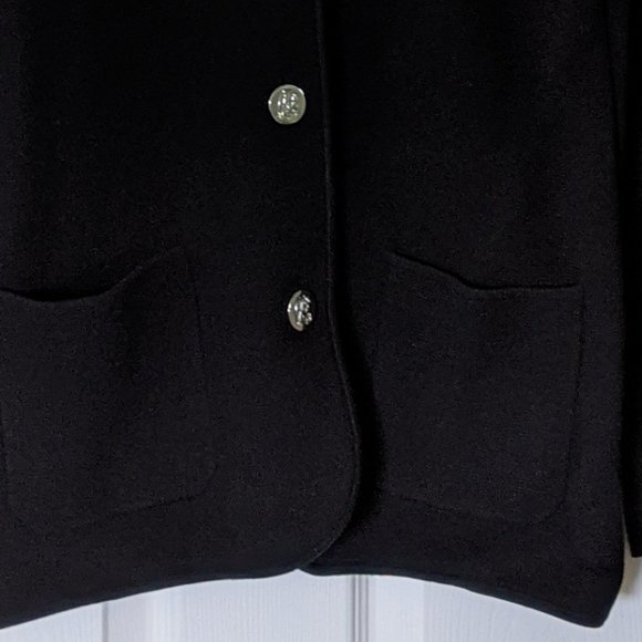 Chaps Black Knit Blazer- Size Small - Picture 6 of 9